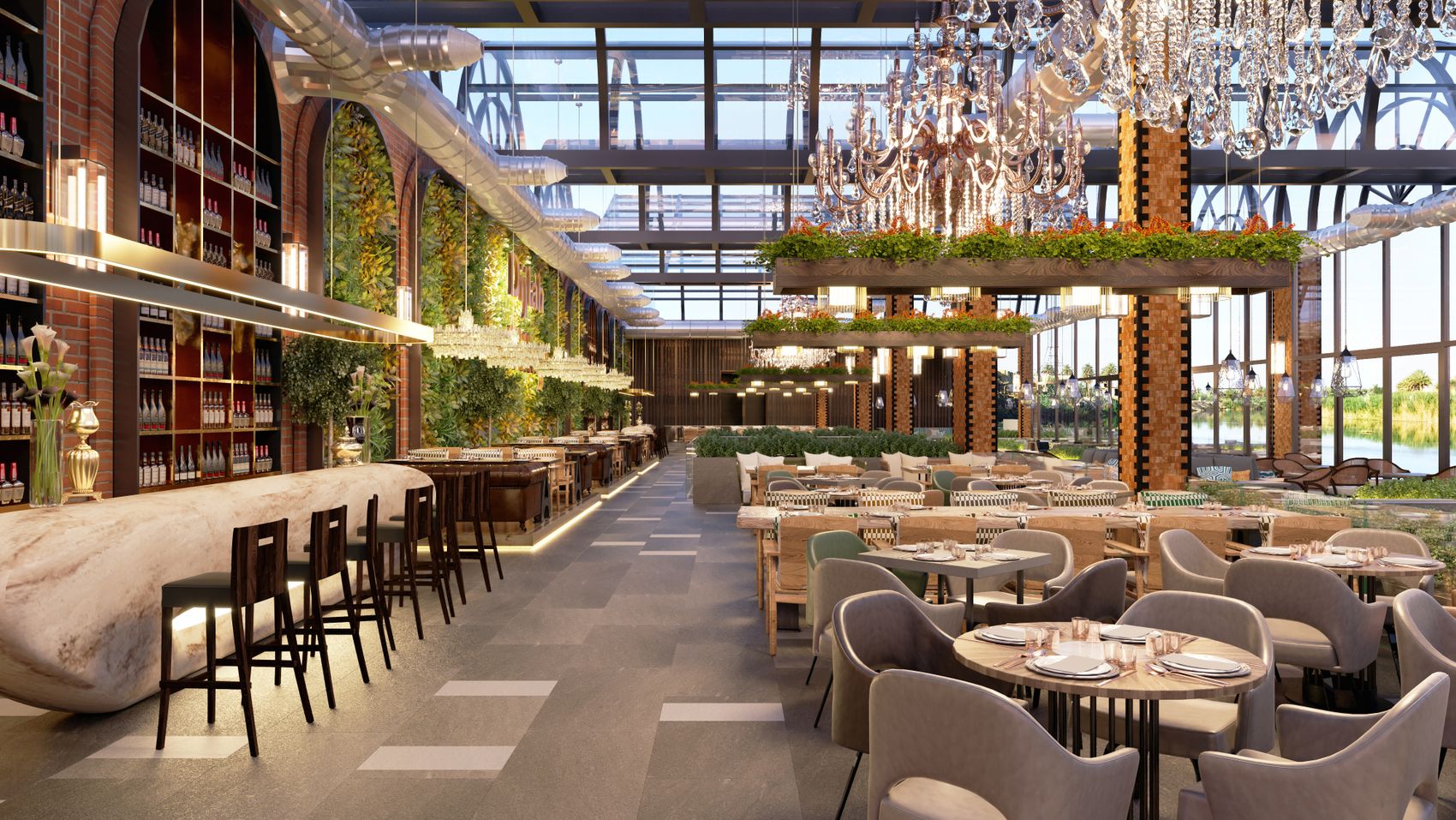 Restaurant stock photograph illustrating a welcoming dining space